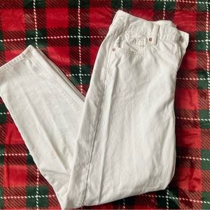 American Eagle White Relaxed Mom Jeans